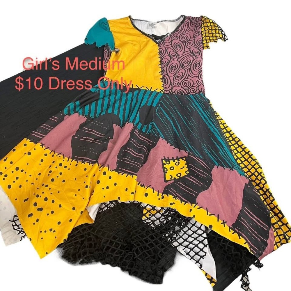 Nightmare‎ Before Christmas Sally Costume Halloween Dress Girl's Medium 7/8